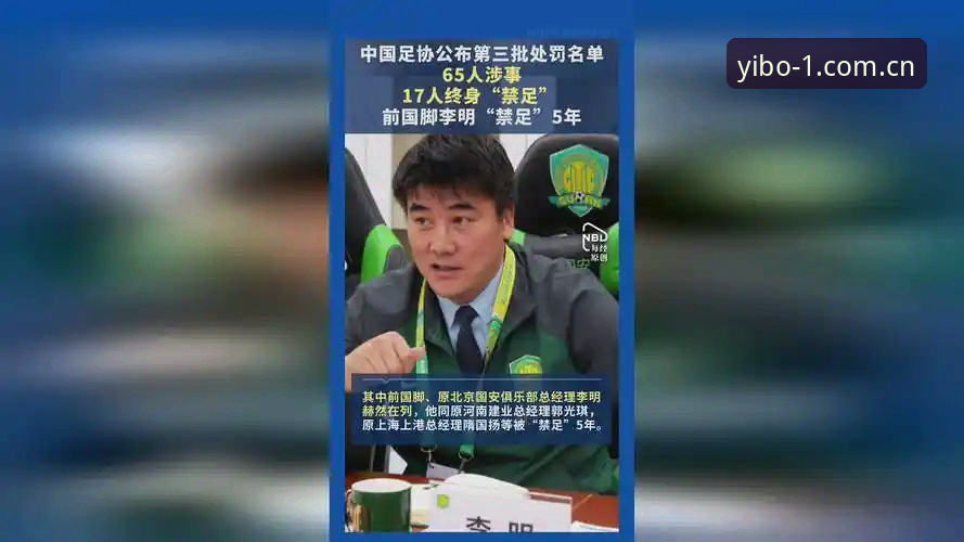 YIBO体育数据 中国足协第三批禁足名单全面解析:体育道德与行业整顿的深层思考